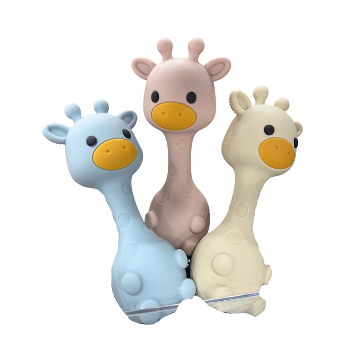 Sugar + Maple Giraffe Rattle Teether