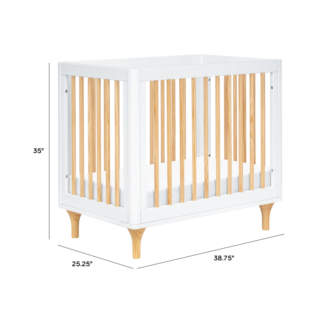 Babyletto Lolly 4-in-1 Convertible Mini Crib with Toddler Bed Conversion Kit