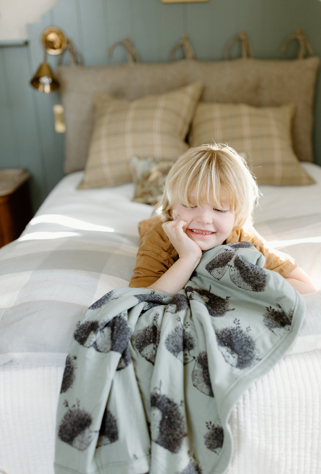 Oilo Hedgehog & Zebra | Jersey Swaddle Blanket Set