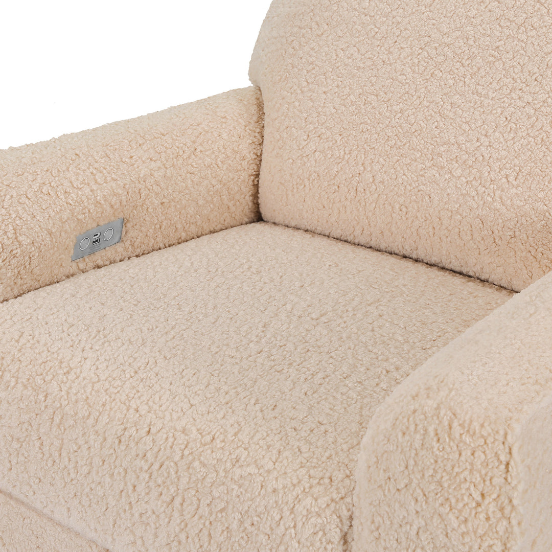 Babyletto Sunday Power Recliner and Swivel Glider in Shearling