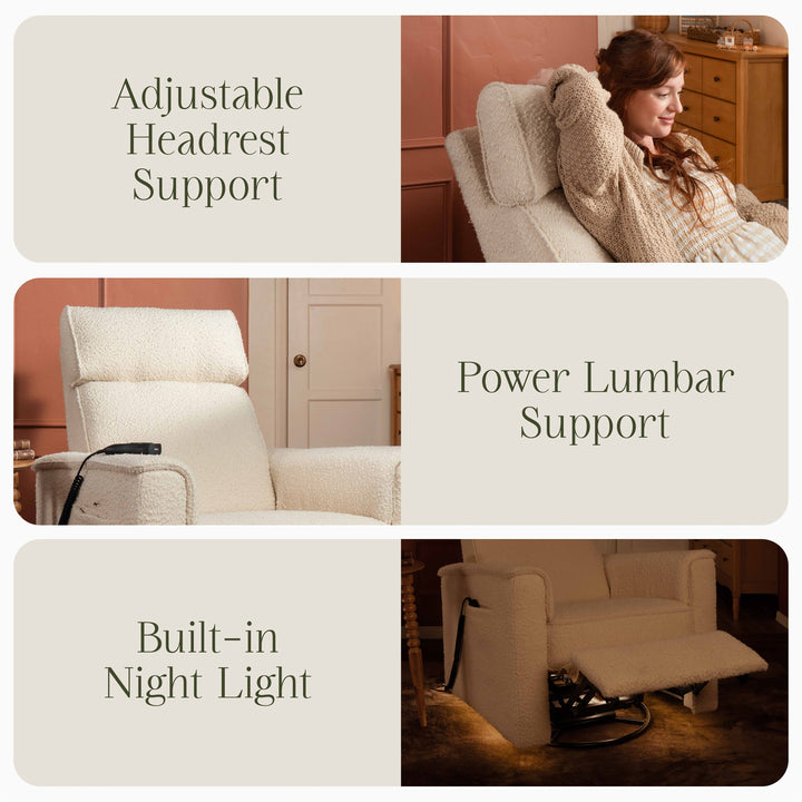 Namesake Willa Deluxe Power Recliner and Swivel Glider with Heat and Massage