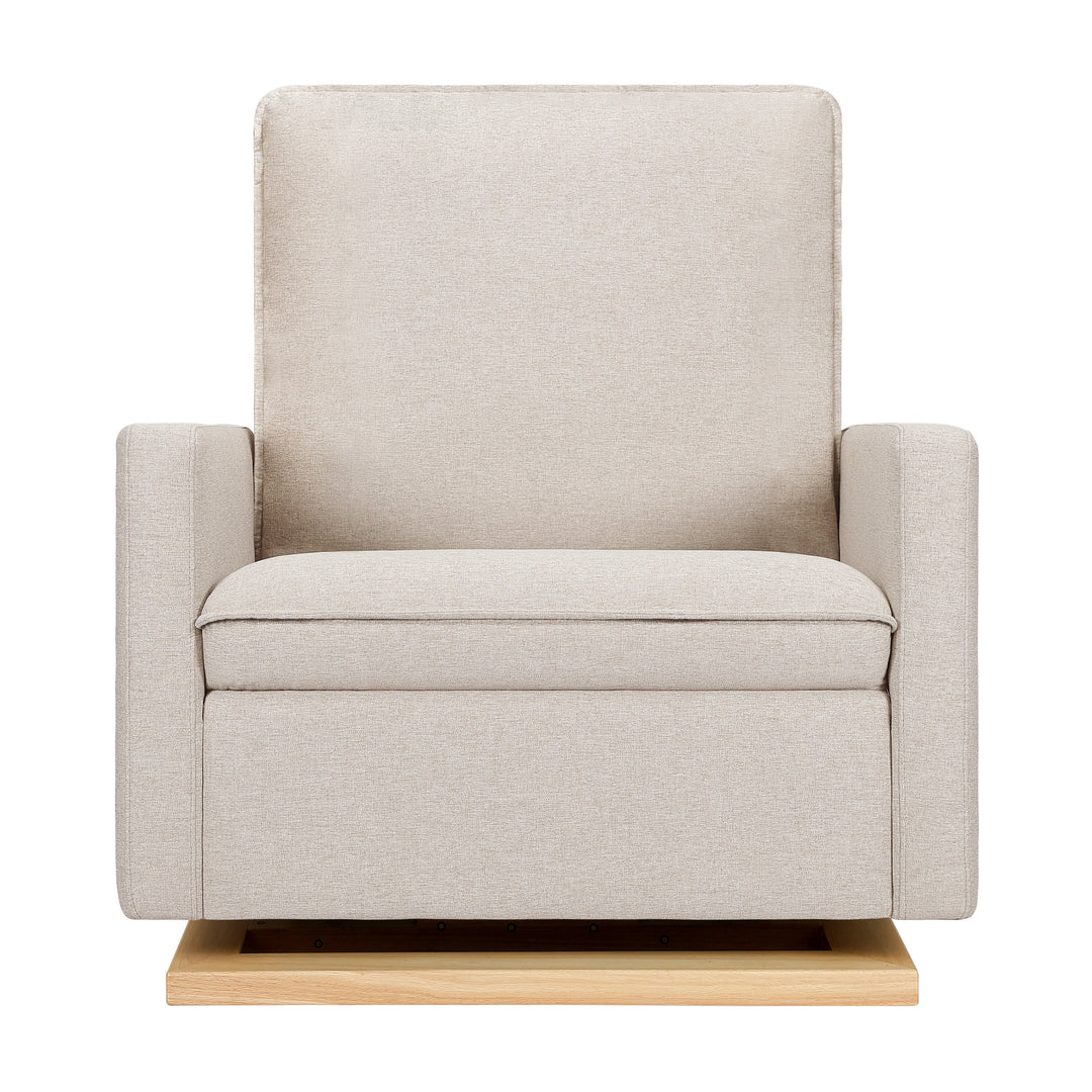 Babyletto Cali Pillowback Chair and a Half Glider in Eco-Performance Fabric | Water Repellent & Stain Resistant