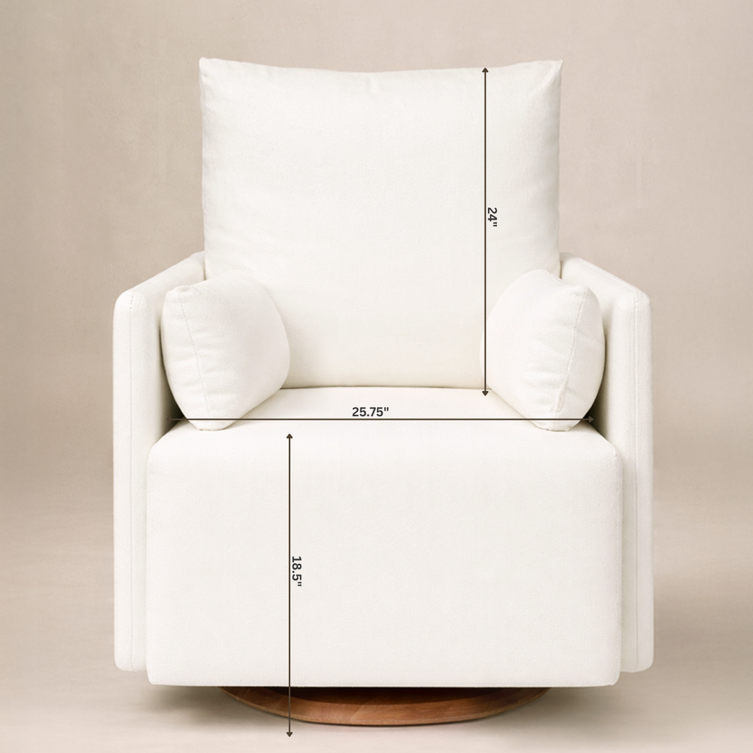 Oilo Ollie: Standard Size | Swivel Nursery Glider with Back Recline Feature