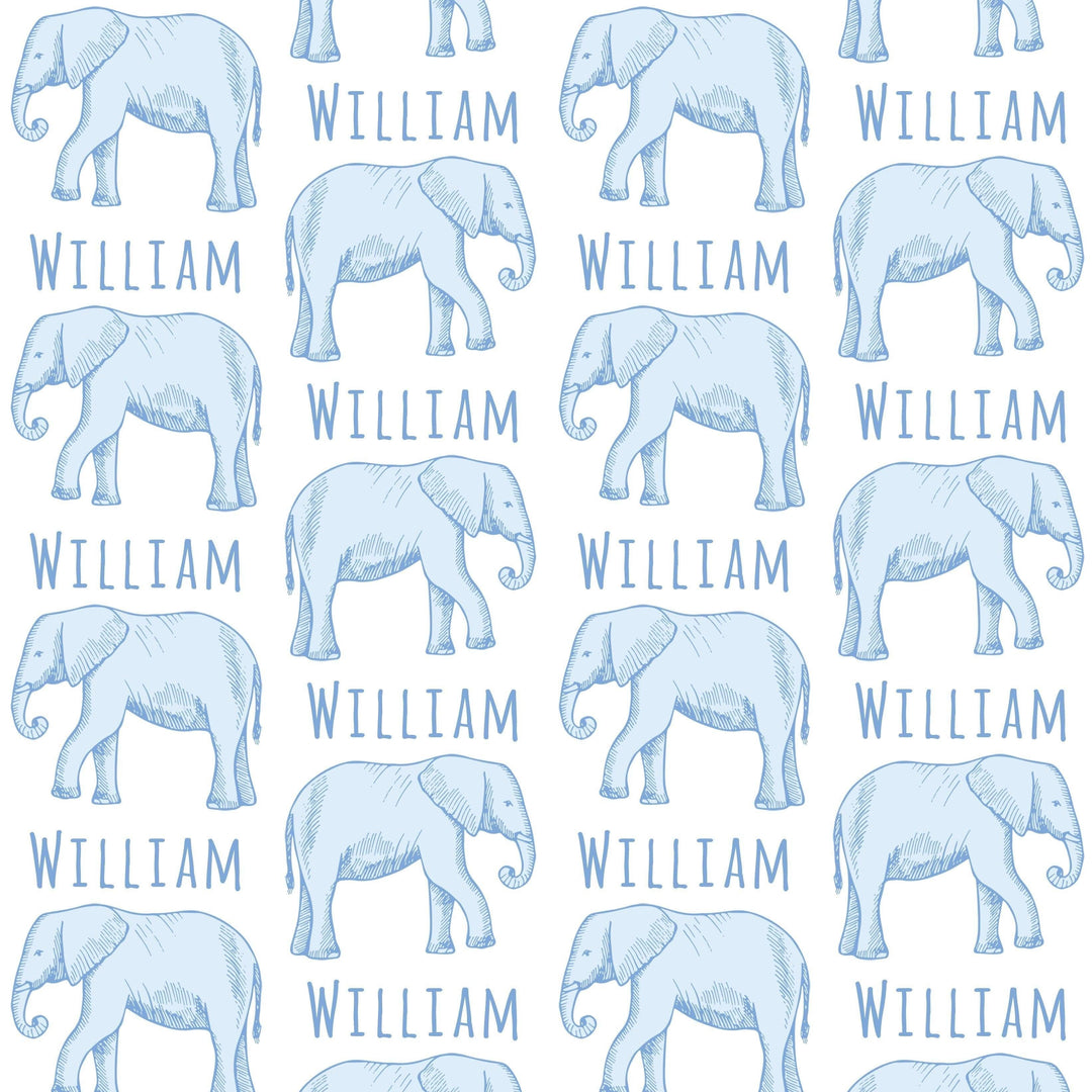Sugar + Maple Plush Minky Fleece Personalized Blanket | Elephant