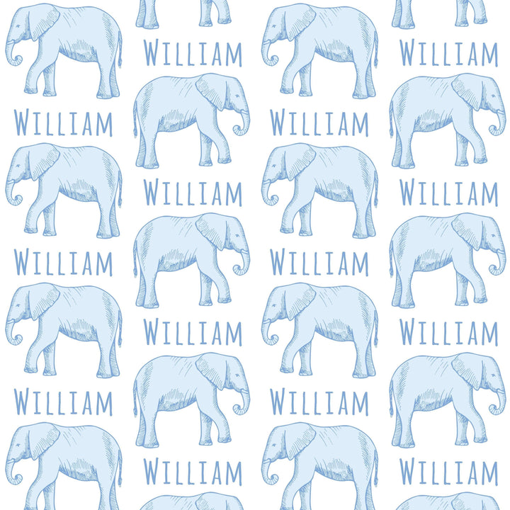 Sugar + Maple Plush Minky Fleece Personalized Blanket | Elephant