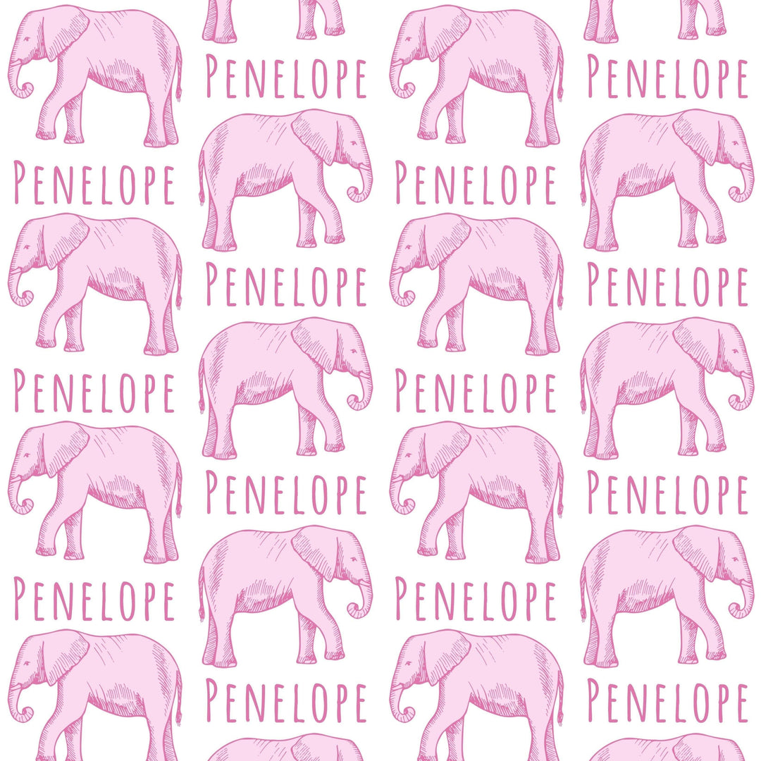 Sugar + Maple Plush Minky Fleece Personalized Blanket | Elephant