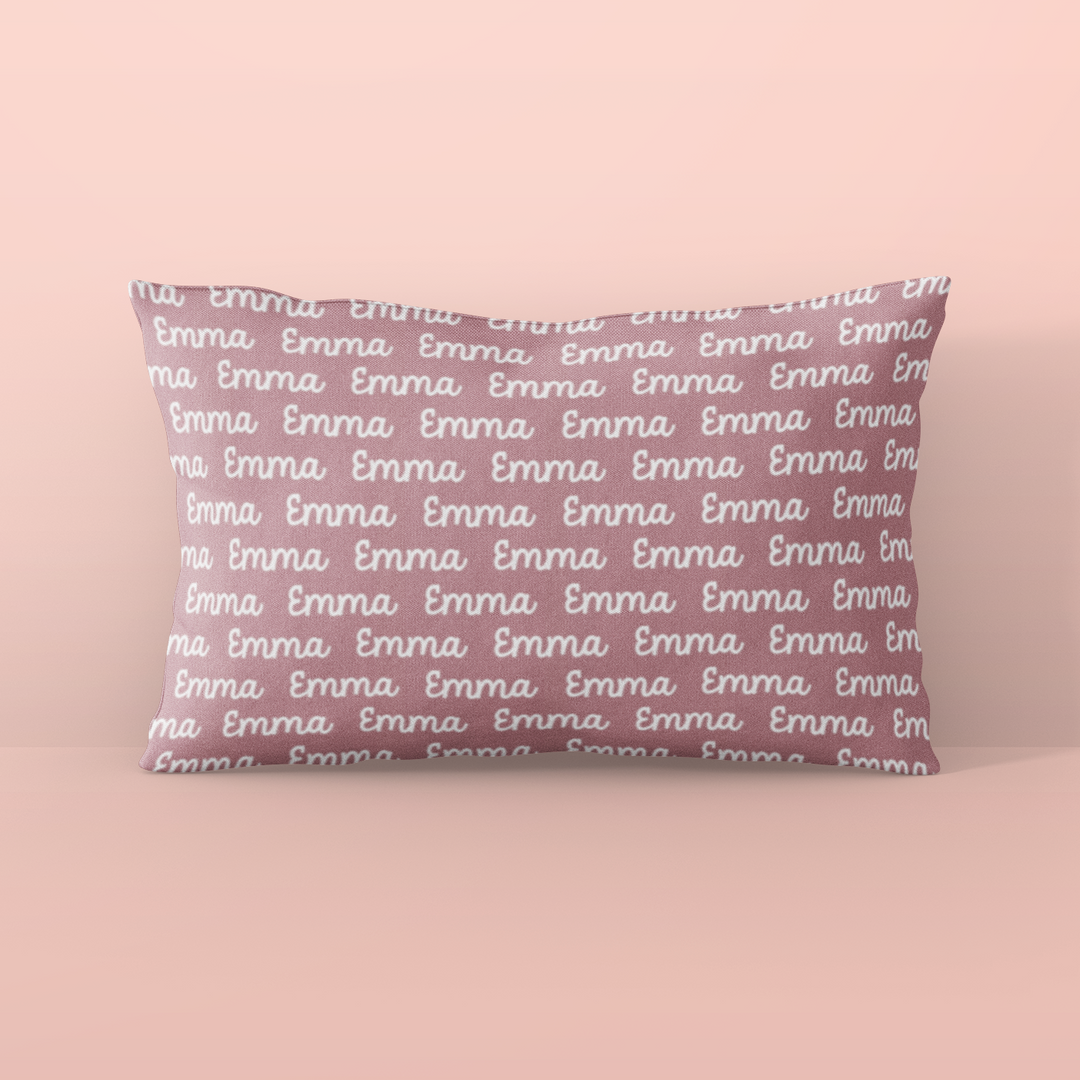 Sugar + Maple Custom Pillow | Centered Name + Repeating Name