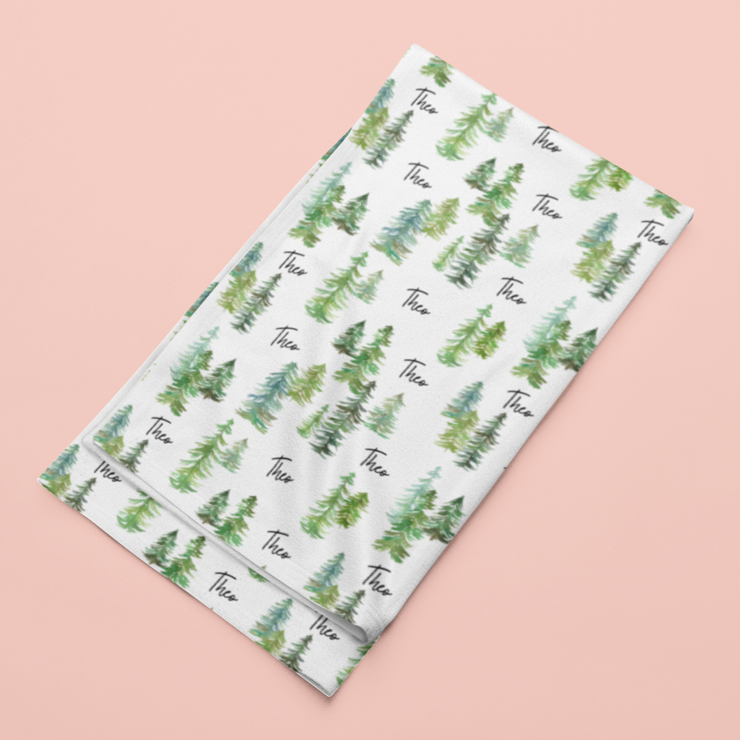 Sugar + Maple Stretchy Blanket | Pine Tree