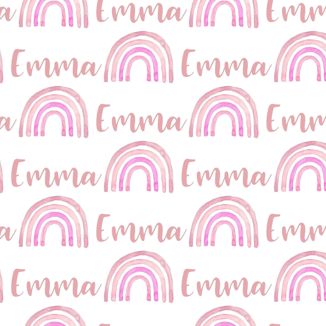 Sugar + Maple Plush Minky Fleece Personalized Blanket | Rainbow