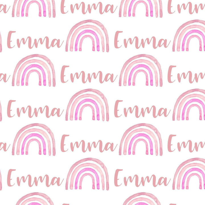 Sugar + Maple Plush Minky Fleece Personalized Blanket | Rainbow