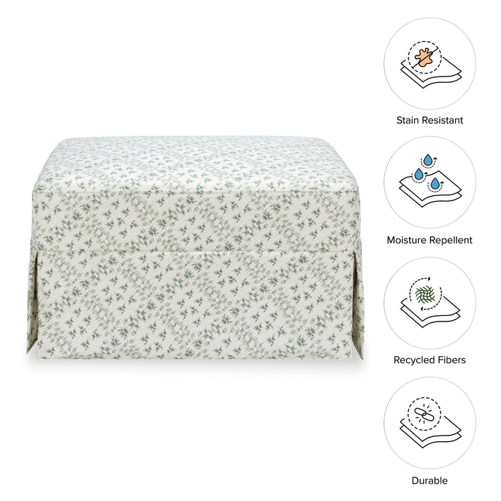 Sarah Flint x Namesake Crawford Gliding Ottoman in Eco-Performance Fabric | Water Repellent & Stain Resistant