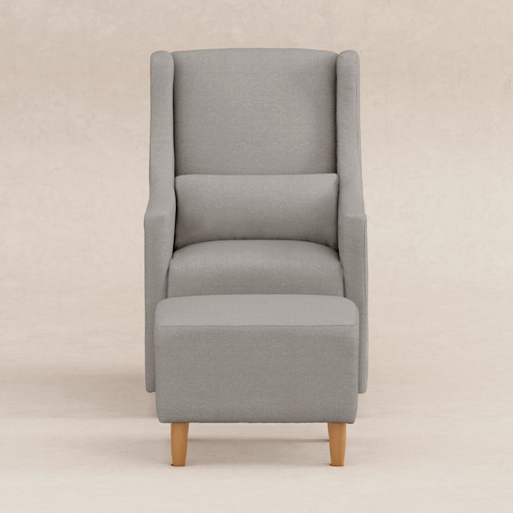 Babyletto Toco Swivel Glider and Ottoman in Eco-Performance Fabric | Water Repellent & Stain Resistant
