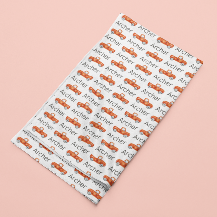 Sugar + Maple Stretchy Blanket | Trucks