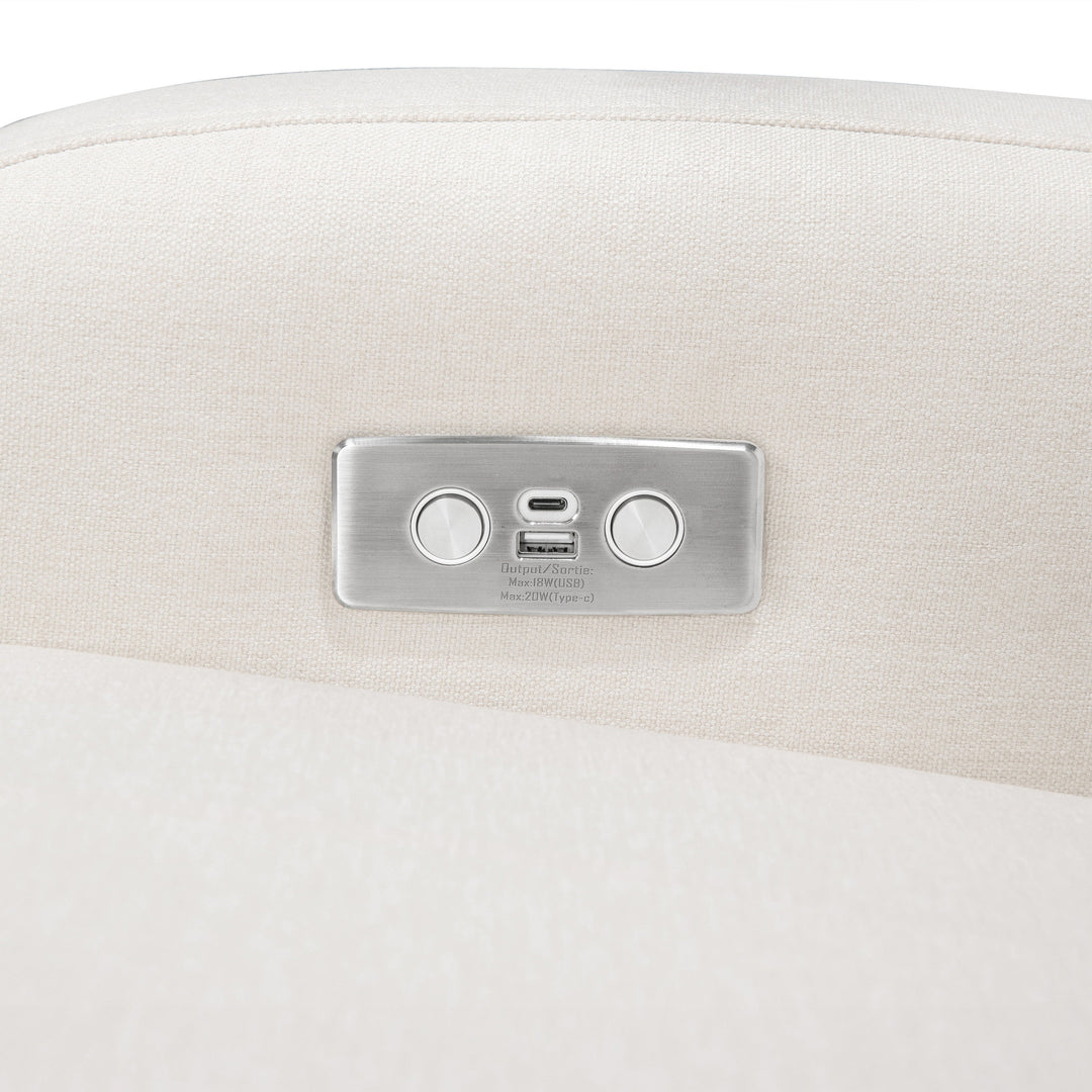 Babyletto Nami Electronic Recliner and Swivel Glider Recliner with USB port