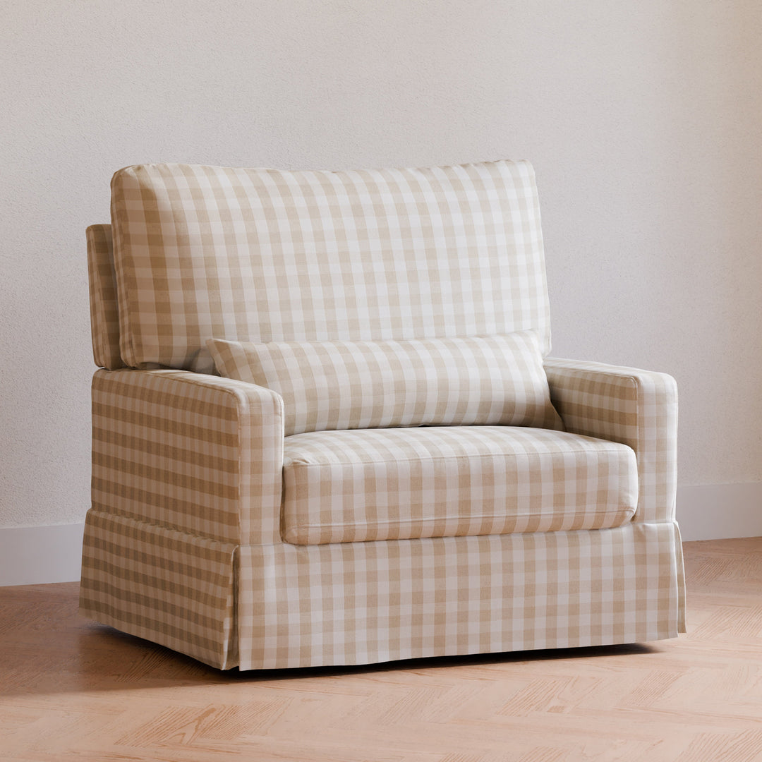 Namesake Crawford Pillowback Chair and a Half Comfort Swivel Glider