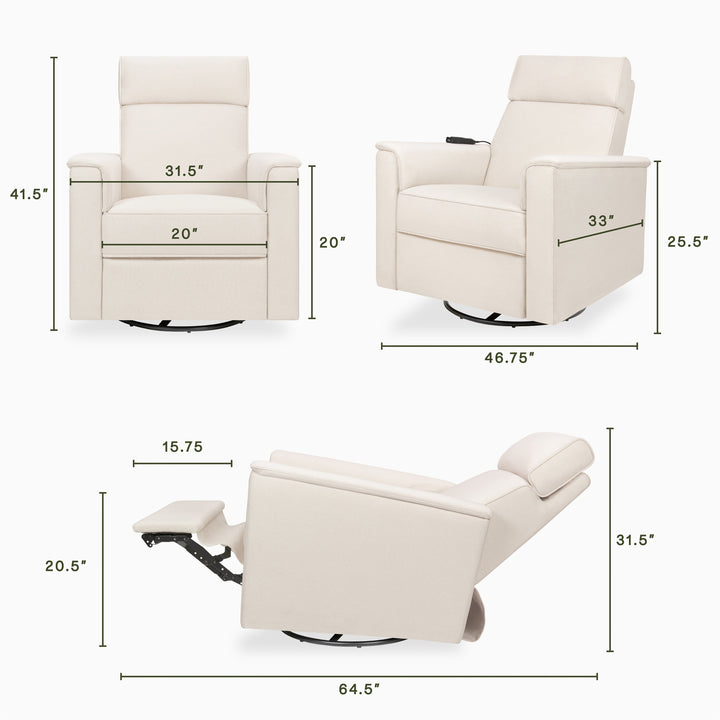 Namesake Willa Deluxe Power Recliner and Swivel Glider with Heat and Massage