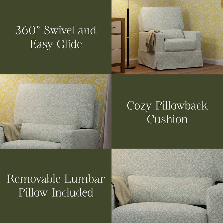 Morris & Co. x Namesake Crawford Pillowback Comfort Swivel Glider