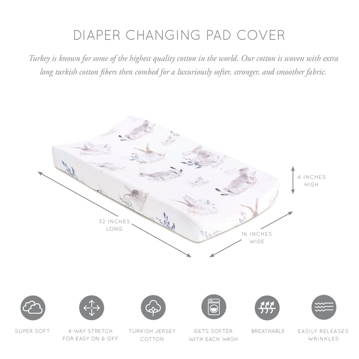 Oilo Cottontail Jersey Changing Pad Cover