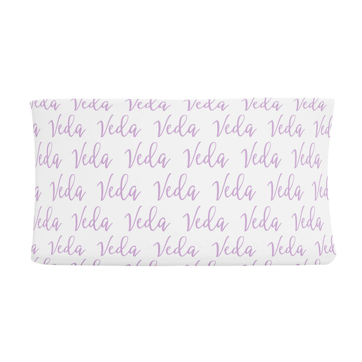 Sugar + Maple Changing Pad Cover - Repeating Name