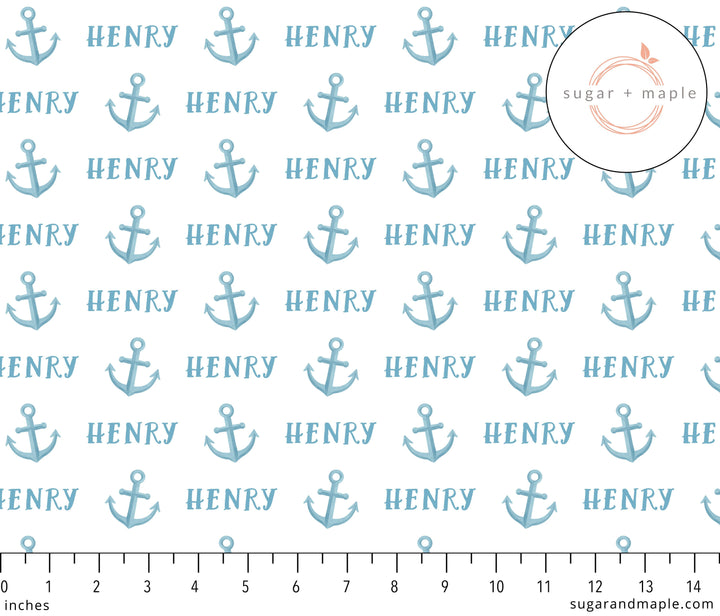 Sugar + Maple Large Stretchy Blanket - Anchor Blue