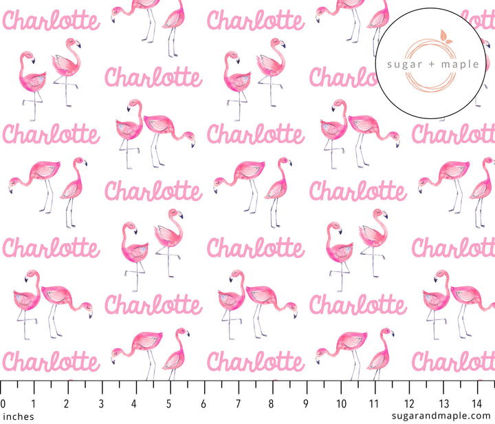 Sugar + Maple Small Stretchy Blanket - Flamingo