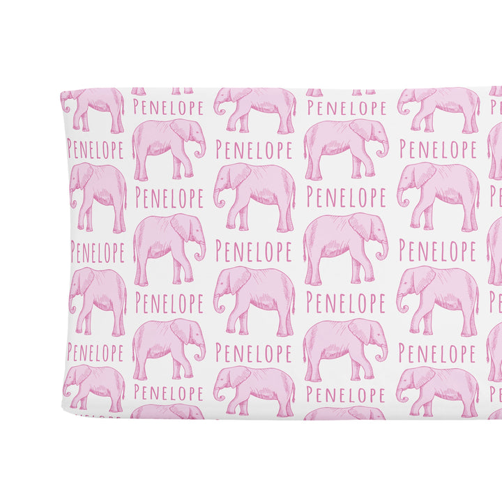 Sugar + Maple Changing Pad Cover - Elephant Pink